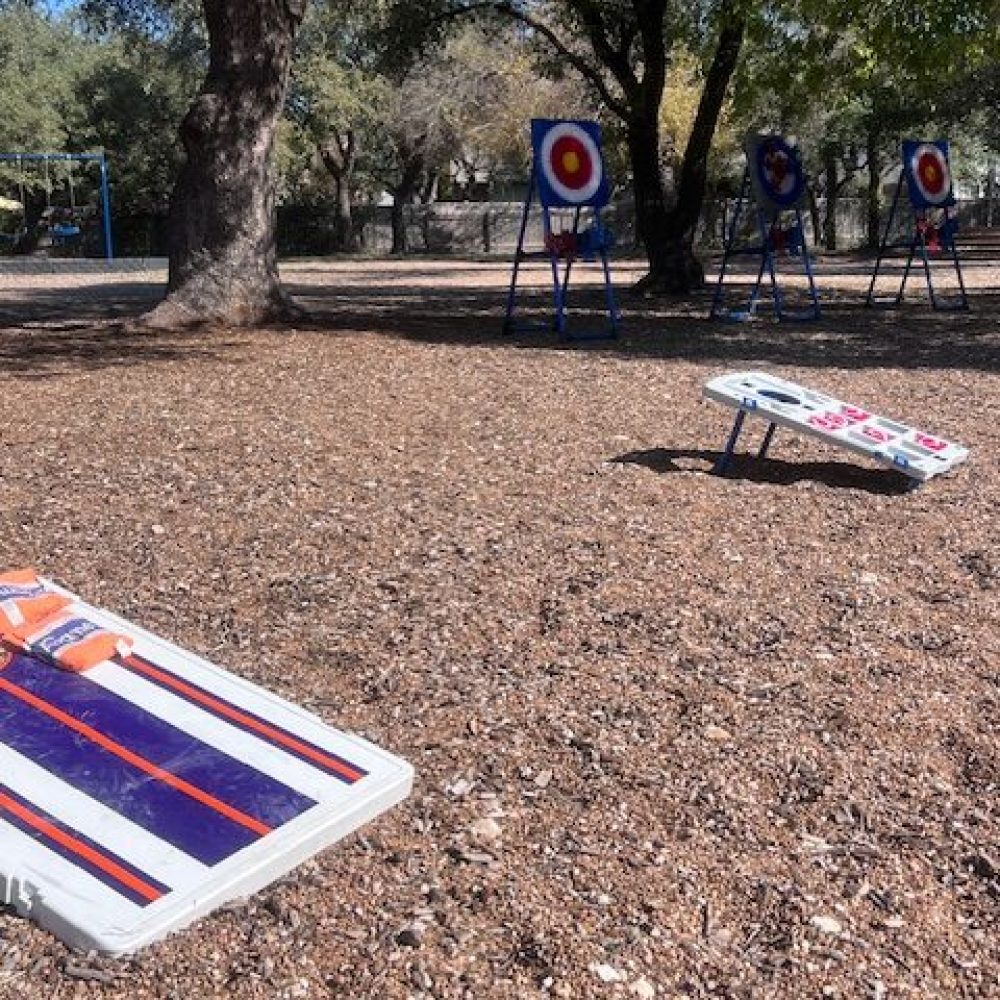 Cornhole & Tic Tac Toe Cornhole & Axe Throwing