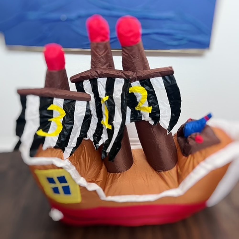 Inflatable 4 ft Ring Toss Pirate Ship