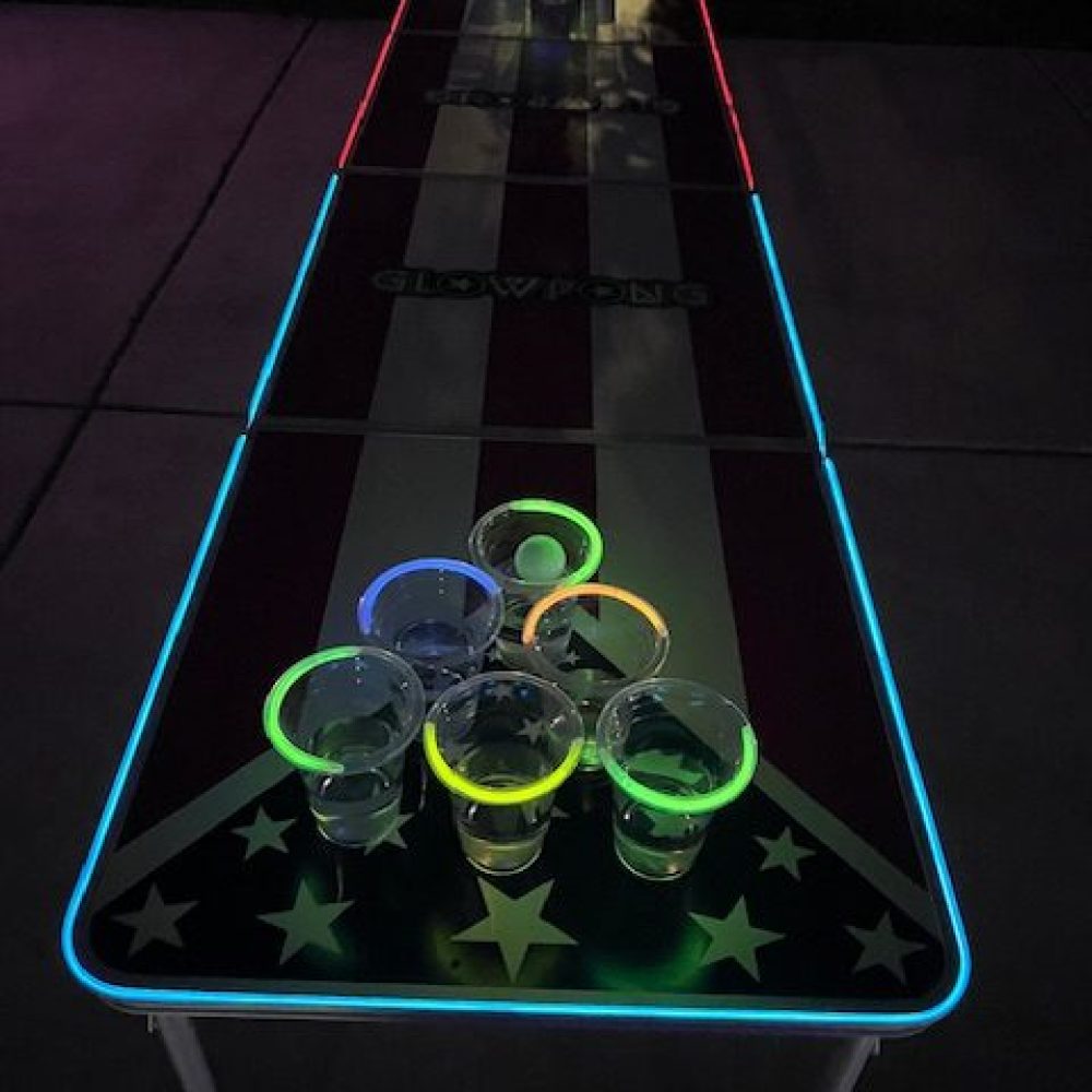 LED Beer/Beverage Pong Table (cups and balls included)